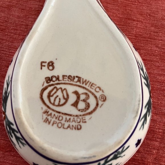 Polish Pottery Boleslawiec Spoon rest stars Americana - Picture 3 of 4